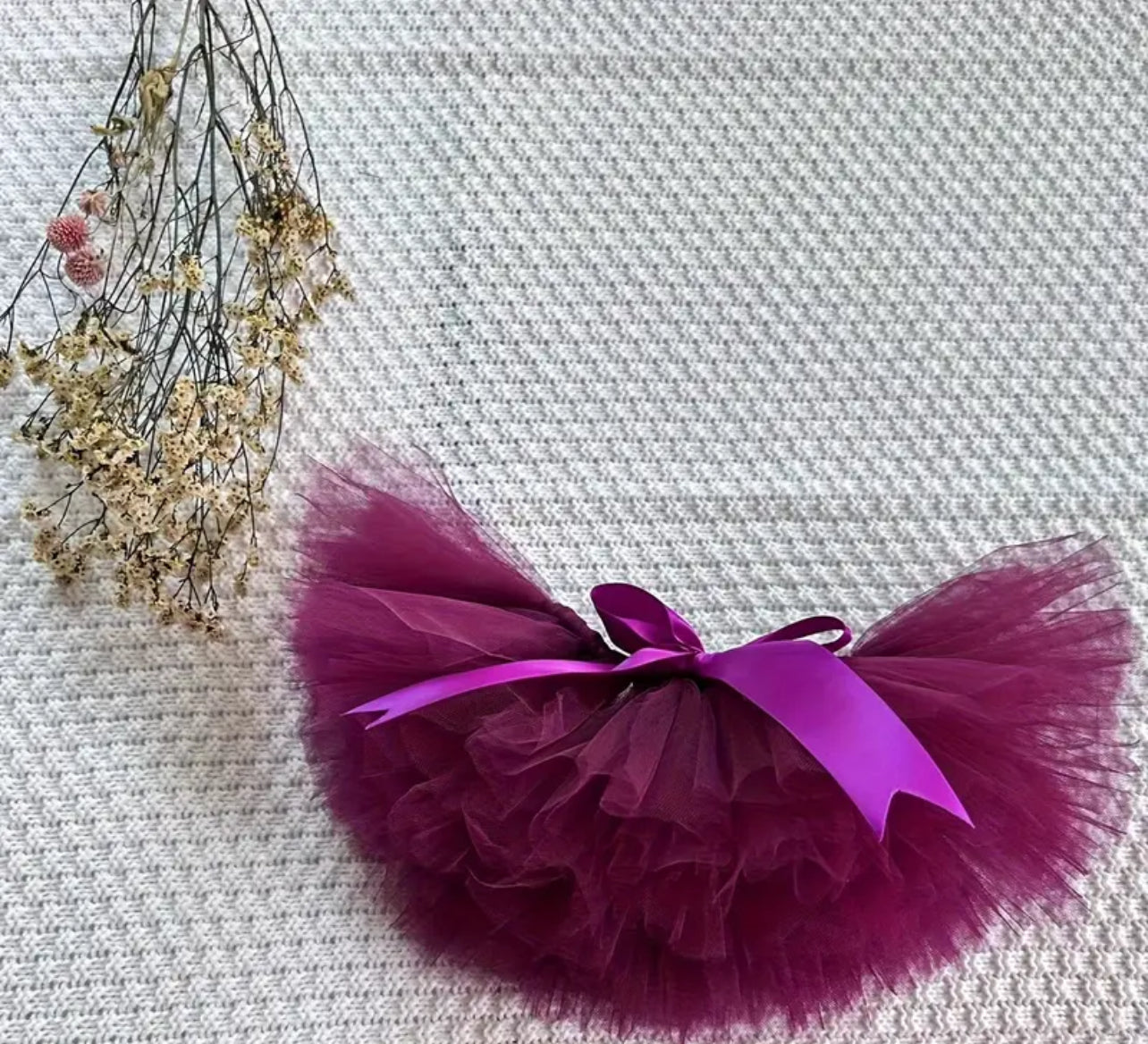 Cute Plum Blossom Baby Skirt Tutu Set