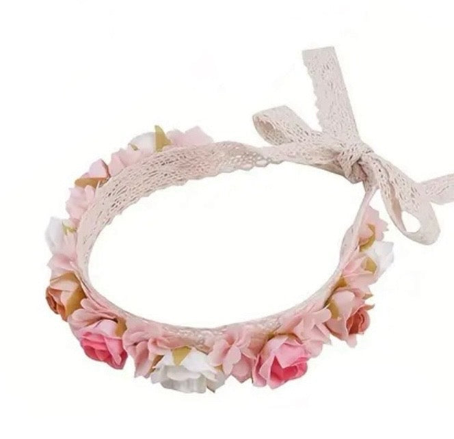 Floral Lacy Newborn Headband